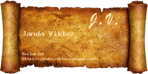 Janda Viktor névjegykártya